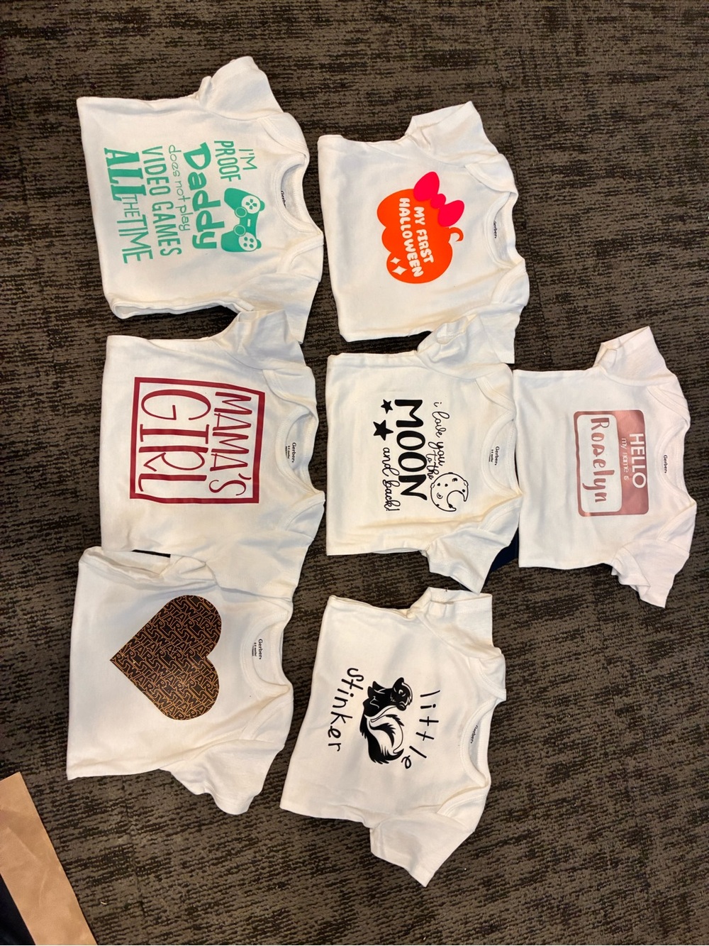 Gerber White Baby Graphic - Multi Print Pack